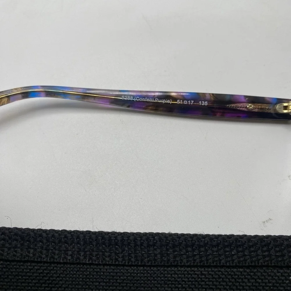 Coach Eyeglasses FRAMES ONLY HC6065 Cat Eye 51-17-135 Confetti Purple Brown 244